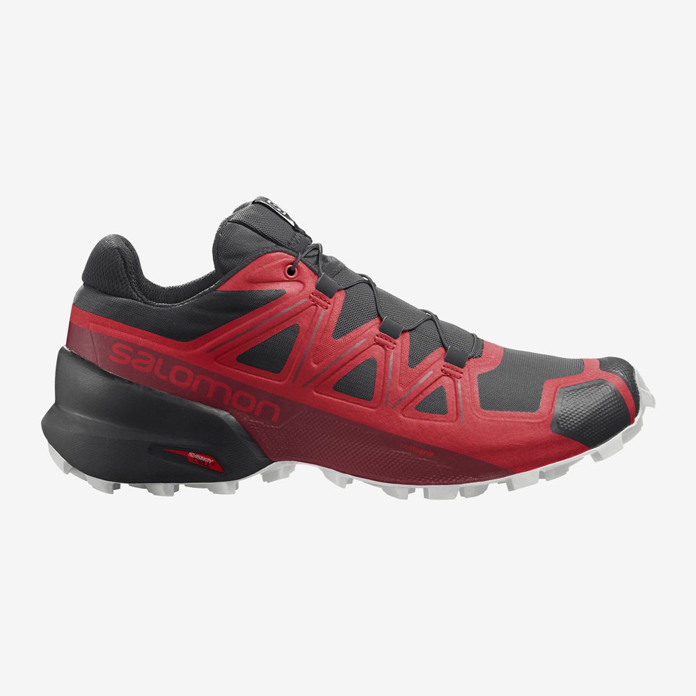 Chaussures De Trail Running Salomon Homme Noir / Rouge - Salomon SPEEDCROSS 5 - France (6720-INKUP)